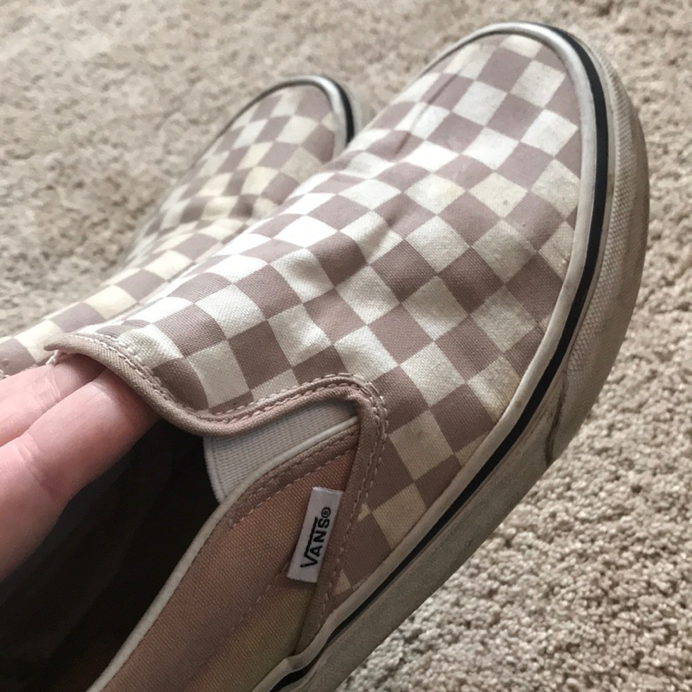 Pink checkered vans